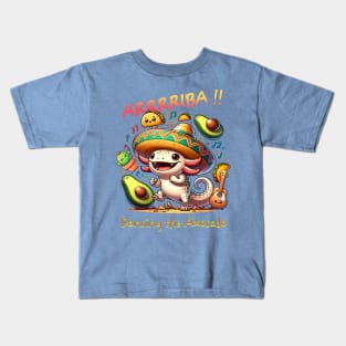 Cinco de Mayo - Funny Axolotl dance party Kids T-Shirt